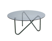 450mm Modern Artistic Coffee Tables Tempered Glass With Storage